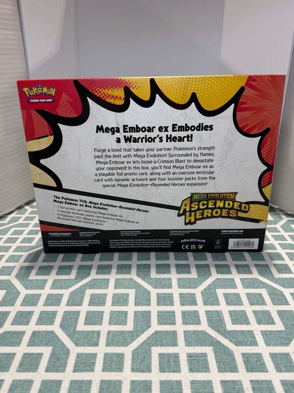 Pokémon TCG: Mega Evolution Ascended Heroes Mega Emboar ex Box - Picture 3 of 6
